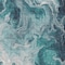 Homeroots 9' X 12' Teal Blue And Ivory Abstract Washable Indoor Outdoor Area Rug 617804 - alternate 2
