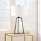 Homeroots 25" Black Metal Table Lamp With White Drum Shade 524474 - alternate 6