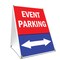 Signmission Event Parking With Double Arrow, 36 Inch x 24 Inch A-frame Yard Sign, Plastic Sign SBC-2436-Event Parking With Double Arrow - alternate 1