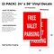 Signmission Free Valet Parking, Vinyl Decals Only 24 Inch x 36 Inch, Vinyl Decal, 2PK DSB-2436-2PACK-Free Valet Parking - alternate 2