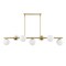 Jonathan Y Luca Parisian 53" 7-Light Modern Glam Iron Globe Linear LED Pendant, Brass Gold/White JYL7573A - alternate 7