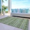 Homeroots 9' X 12' Olive Green Gray And Fern Green Southwestern Washable Indoor Outdoor Area Rug 615972 - alternate 4