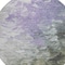 Homeroots 8' Lavender Olive Green And Silver Round Abstract Washable Indoor Outdoor Area Rug 617361 - alternate 2