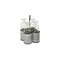 Homeroots Set of Four Clear Galvanized Metal and Glass Decorative Bottle Tabletop Sculpture, 4PK 488180 - alternate 4