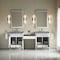 James Martin Vanities Bellshire 84" Dual Vanity Set w/24" Make-Up Counter, Bright White w/3 cm Parisien Bleu Silestone Top 660-VMC84-BW-3PBL - alternate 4