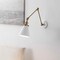Jonathan Y Rover 7" Classic Industrial Metal Adjustable Arm LED Wall Sconce, White/Brass Gold JYL7462B - alternate 5