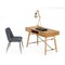 Homeroots 48" Oak Modern Rectangular Writing Desk With Two Drawers 482426 - alternate 1
