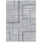 Homeroots 5' X 8' Gray Charcoal And Blue Geometric Washable Indoor Outdoor Area Rug 588339 - alternate 4