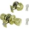 Prosource Deadbolt and Entry Lockset, Turnbutton Lock, Knob Handle, Tulip Design, Polished Brass, 3 Grade BS7B1-PS - alternate 1
