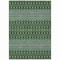 Homeroots 5' X 8' Olive Green And Blue Tribal Washable Indoor Outdoor Area Rug 582579 - alternate 7