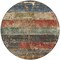 Homeroots 8' Fern Green Black And Terra Cotta Round Striped Washable Indoor Outdoor Area Rug 605981 - alternate 7