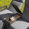 Homeroots 24" Gray Metal Outdoor Accent Chair with Storage with Gray Cushion 625688 - alternate 6