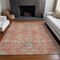 Homeroots 5' X 8' Coral Charcoal And Gray Floral Washable Indoor Outdoor Area Rug 605468 - alternate 7