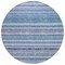 Homeroots 8' Sky Blue And Navy Blue Round Striped Washable Indoor Outdoor Area Rug 577807 - alternate 7
