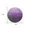 Homeroots 8' Purple And Dark Gray Round Ombre Washable Indoor Outdoor Area Rug 602895 - alternate 4