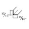 Brunner Aluminum Angle 13/16" x 13/16" x 0.050, 6063-T5 (A213), 8 Foot Satin Anodized A213 S8 - alternate 2