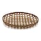 Homeroots 26in Brown Bamboo Weave Round Wood Vanity Tray 516322 - alternate 1