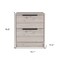 Homeroots 19" Light Gray Wood Two Drawer Nightstand 534906 - alternate 7