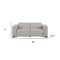 Homeroots 80in Light Gray and Brown Leather Power Reclining Loveseat 720536 - alternate 6