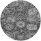 Homeroots 8' Gray And Ash Gray Round Damask Washable Indoor Outdoor Area Rug 609074 - alternate 7