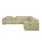 Homeroots Beige Italian Leather Power Reclining U Shaped Seven Piece Corner Sectional With Console 476593 - alternate 5