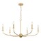 Jonathan Y Ainsley 35" 6-Light Grand Traditional Farmhouse Adjustable Swooping Arm Candle-Style Metal LED Chand JYL9562B - alternate 1