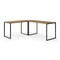 Homeroots 71" Natural and Black Wood and Metal L Shape Writing Desk 543803 - alternate 5