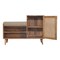 Homeroots 41in Beige and Brown Boucle and Solid Wood Upholstered Storage Bench With Drawers 723430 - alternate 1