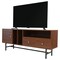 Leisuremod Rochester Rectangular TV Stand with Enclosed Storage and Powder Coated Iron Legs, Walnut RTS60NW - alternate 4