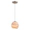 Vaxcel Milano LED Compatible Satin Nickel Transitional Mini Pendant Ceiling Light Multi Color Art Glass P0408 - alternate 1