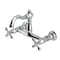 Kingston Brass Two-Handle Wall Mount Bridge Kitchen Faucet, Polished Chrome KS3251AX - alternate 1