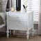 Baxton Studio Callison Spindle Nightstand - 2-Drawer Bedside Table with Turned Accents for Bedroom, White 271-14737-ZORO - alternate 5
