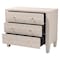 Baxton Studio Leyna Modern Beige Faux Shagreen 3-Drawer Storage Cabinet 251-13970-ZORO - alternate 6