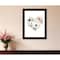 Homeroots Floral Heart Black Framed Print Wall Art 529824 - alternate 2