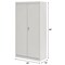 Sandusky Lee Shelving Storage Cabinet, 66 in H, 30 in W, 18 in D, Swing, Keyed, Gray, 4 Shelves VF31301866-05 - alternate 4