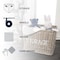 Happimess Yael Coastal Hand-Woven "STORAGE" Rattan Basket with Wheels and Handles, Kubu Gray BSK1001A - alternate 5