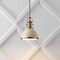 Jonathan Y Homer 10" 1-Light Modern Industrial Metal LED Dome Pendant, Almond/Brass Gold JYL9535F - alternate 5