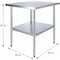 Amgood 30 in. x 36 in. All Stainless Steel Work Table, 35in. Height Commercial Prep Table with AMG WTSS-3036-Z - alternate 4