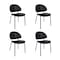 Manhattan Comfort Haven Metal Vegan Leather Side Chair in Black - Set of 4 DC1536-2 - alternate 7