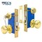 Ecs Hardware Durable Mortise Lockset Gate Lock with Knob US3 Gold SC1 Keyway, Double Sided, Left Handed ECSH-MLD02-PB-SC1-LH - alternate 3