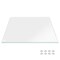 Fab Glass And Mirror 20in Square Ultra Clear Glass Table Top, Beveled Edge, Low Iron Extra Clear Tempered Glass 1 LI-20SQ12THBE - alternate 1