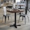 Flash Furniture 31.25" Round Tabletop, Seamless Surface Technology, Dark Brown with 22x22 Black Table Height X-Base ST-RD31-WBR-T2222-GG - alternate 5