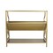 Homeroots 32" Gold Iron and Metal Two Tier Bookcase 389580 - alternate 8
