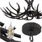 Jonathan Y Eldora 49" 10-Light Rustic Farmhouse Adjustable Resin Antler LED Chandelier, Black JYL6320C - alternate 9