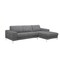 Homeroots Dark Gray Polyester L Shaped Two Piece Sofa and Chaise Sectional 473565 - alternate 8