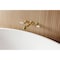 Kingston Brass Two-Handle Wall Mount Tub Faucet, Brushed Brass KS5027PL - alternate 5