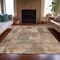 Homeroots 9' X 12' Brown Beige And Charcoal Abstract Washable Indoor Outdoor Area Rug 630763 - alternate 6