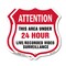 Signmission 24 Hour Surveillance Shield Sign Attenti, 6 inch X 6 inch, Plastic Sign, 2PK SHI-P-2PACK-6-351 - alternate 1