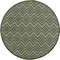 Homeroots 8' Green Round Geometric Indoor Outdoor Area Rug 572835 - alternate 6