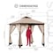 Sunjoy 9.5 ft x 9.5 ft Beige and Brown 2-tone Steel Gazebo A101011140 - alternate 6